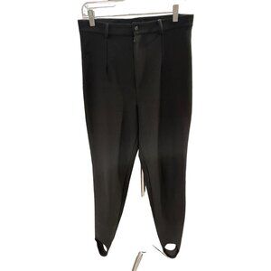 Vintage 80s Black High Rise Ribbed Stretch Stirrup Pants